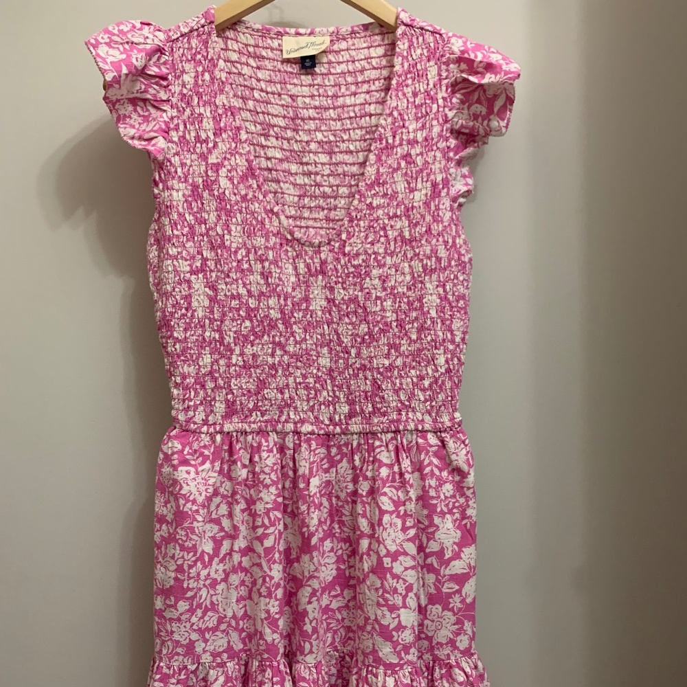 Universal Thread Pink Size XS Womens Ruffle Short Sleeve Smocked Dress - Picture 6 of 7